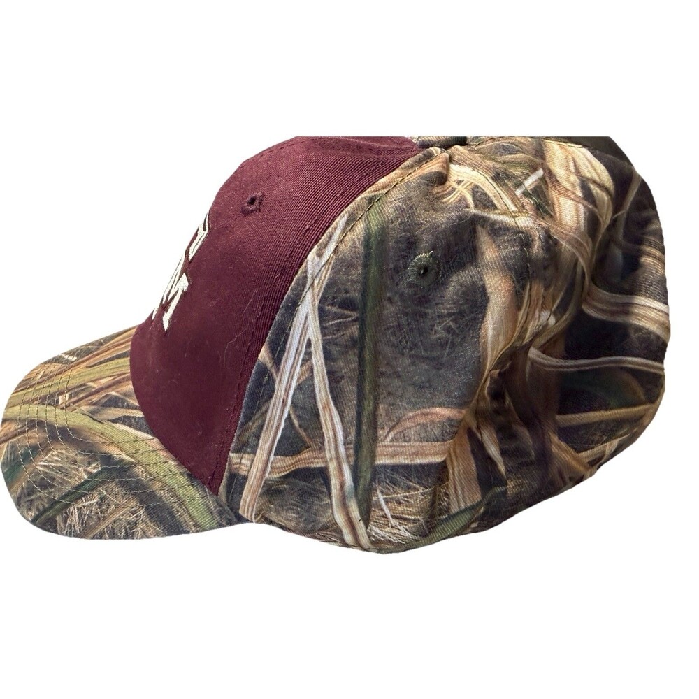 Texas A&M Hat Aggies Mossy Oak Camo Cap Adjustable TAMU Aggies ATM camouflage - Picture 5 of 8